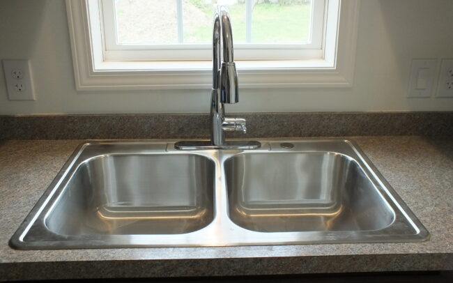 Double sink, stainless steel